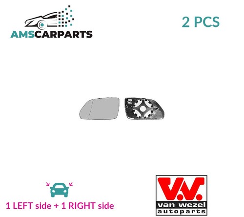 Rear view mirror glass - view, pair