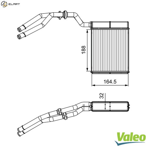 Heat exchanger interior - exchanger,