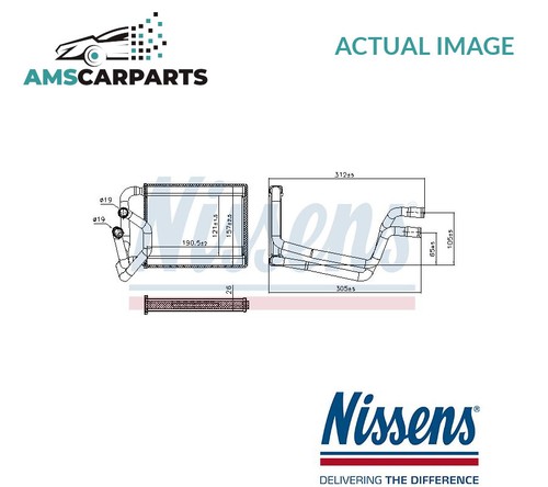 Heater radiator exchanger lhd - radiator,