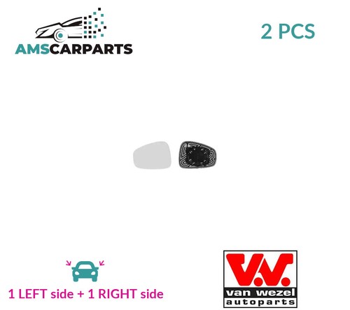 Rear view mirror glass pair - rear,