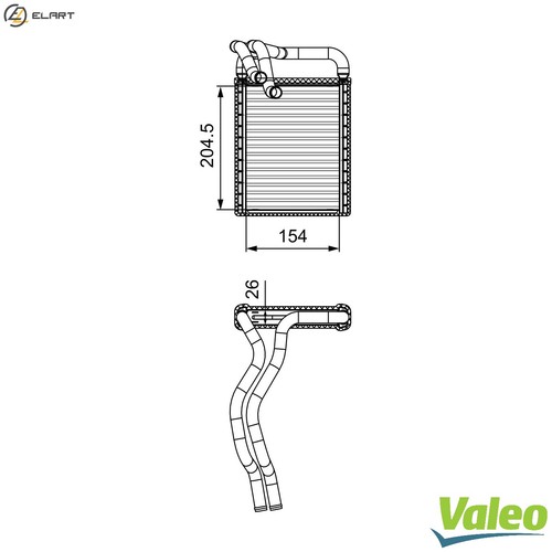 Heat exchanger interior - exchanger,