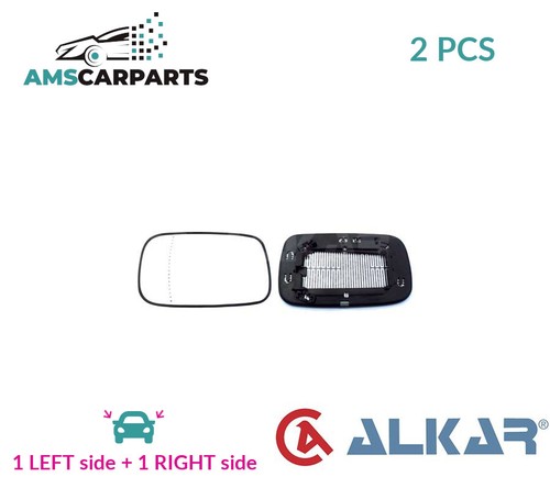 Rear view mirror - glass, pair