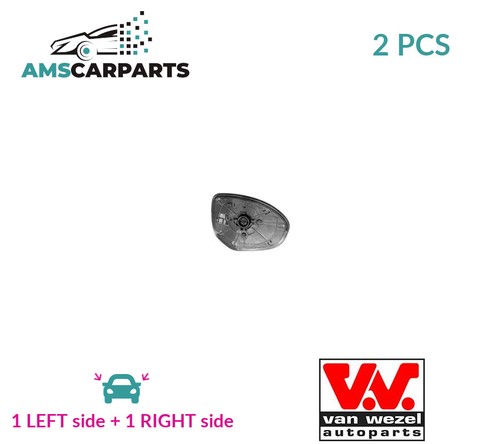 Rear view mirror glass - view, pair