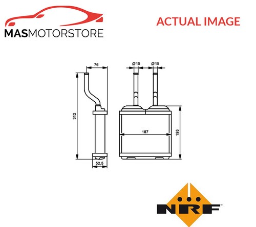 Heater radiator exchanger - radiator, lhd