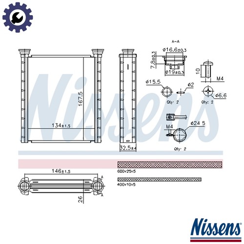 Heat exchanger interior - exchanger,