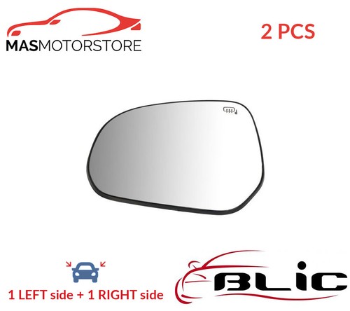 Rear view mirror glass - view, pair