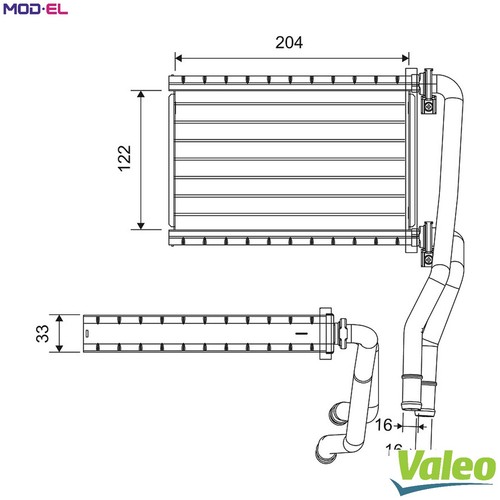 Heat exchanger interior - heat,