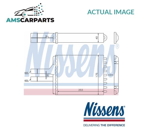 Heater radiator exchanger - radiator,