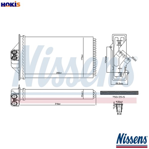 Heat exchanger interior - heat,