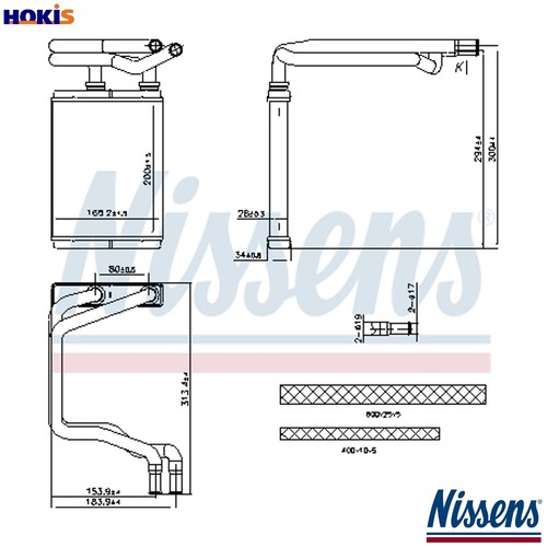 Heat exchanger interior - heat,
