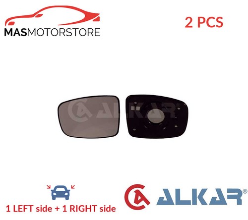 Rear view mirror glass - view, pair