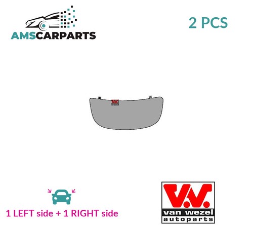 Rear view mirror glass - glass, pair