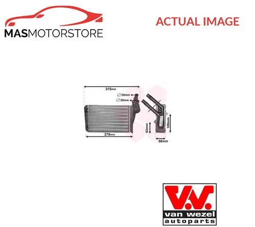 Heater radiator exchanger lhd - heater,