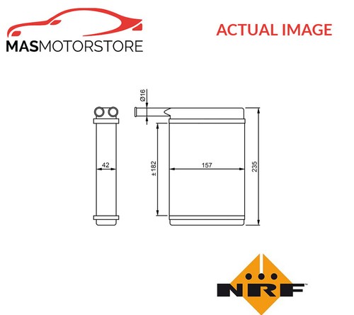 Heater radiator exchanger - exchanger, lhd